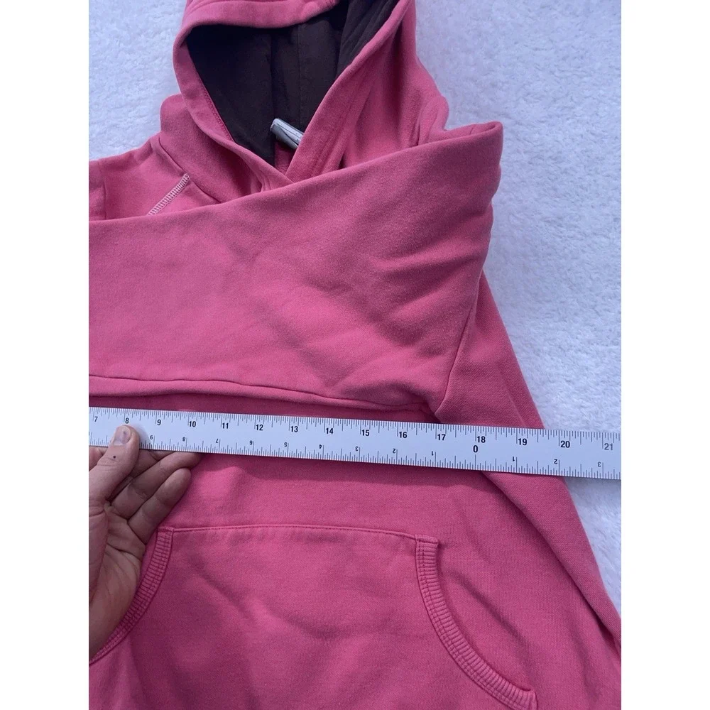 VTG Nike‎ Hoodie Womens Large Pink Embroidered Check Swoosh Pullover Y2K